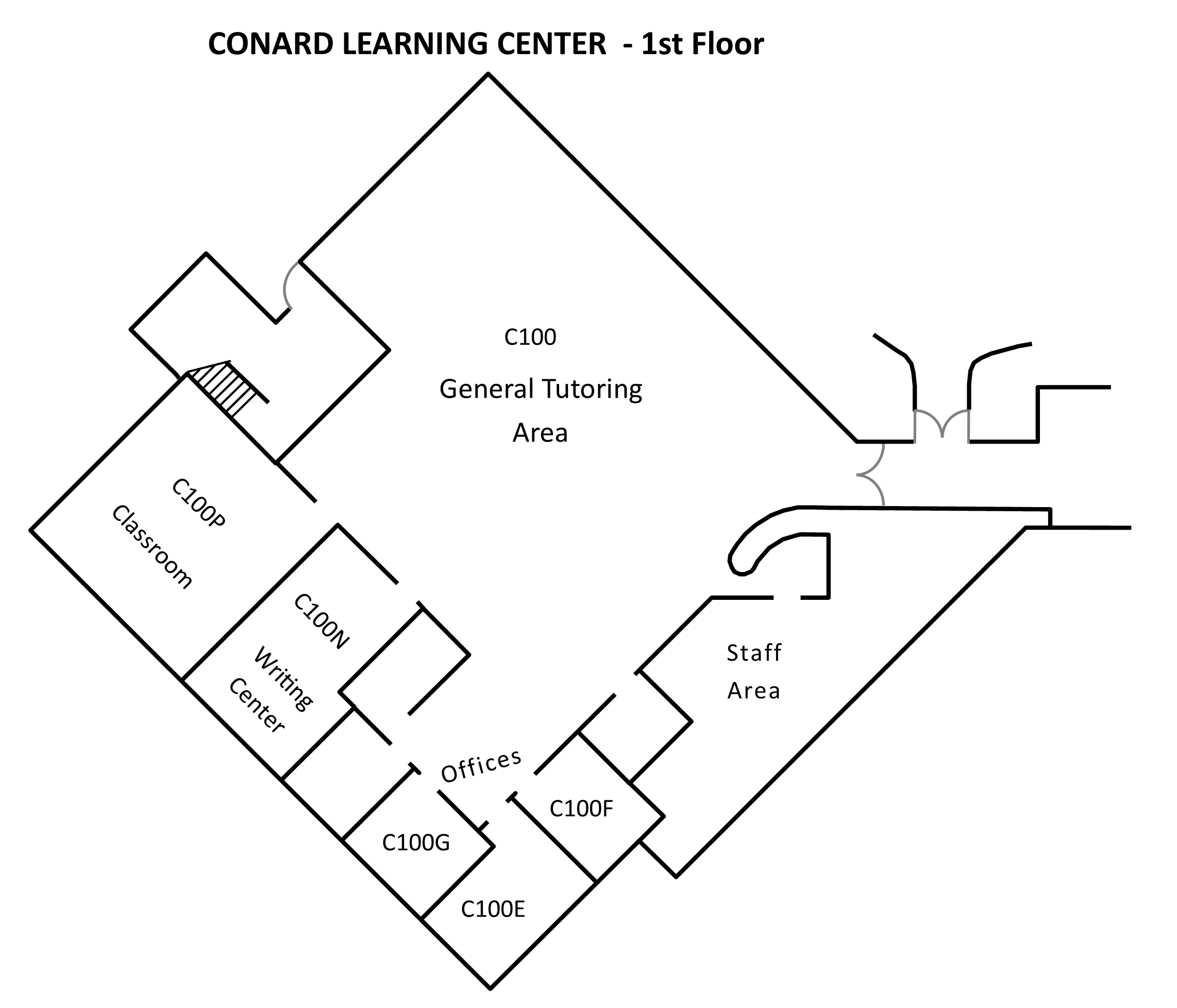 Conrad learning center floorplan first floor