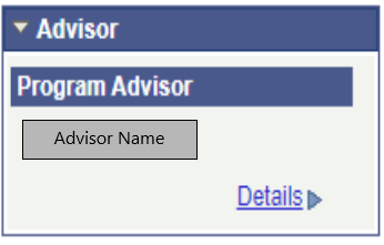 Screenshot image from Buckeye Link of a box titled Advisor.