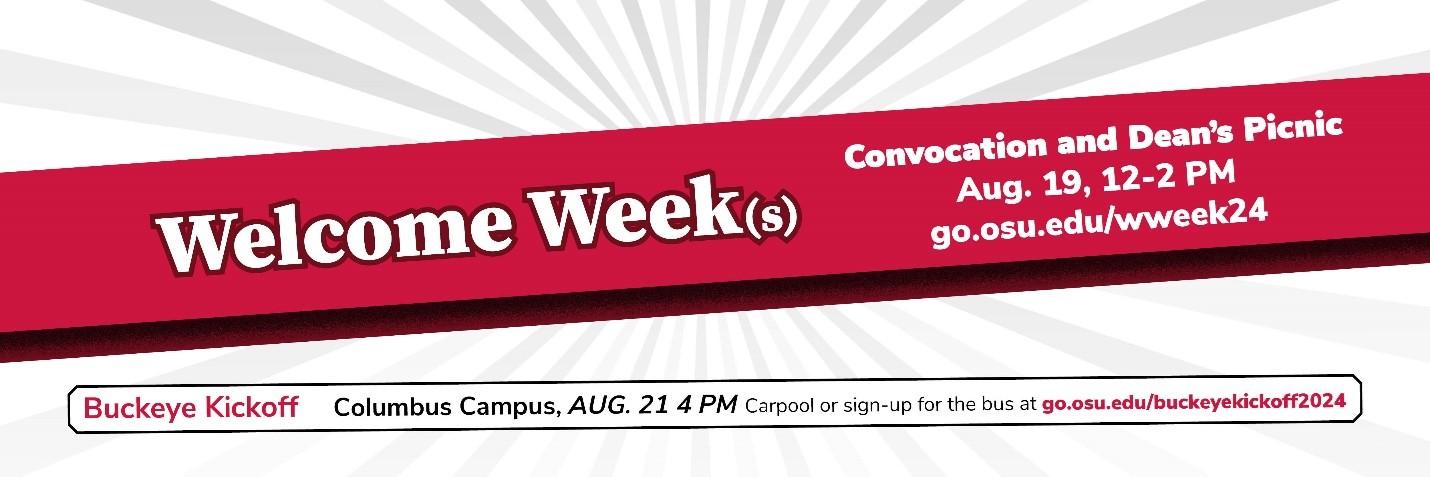 graphic for Welcome Week events 