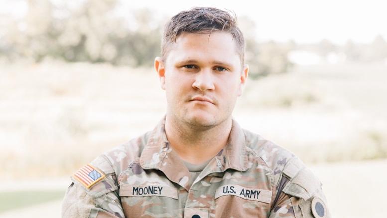 A.J. Mooney in Army uniform