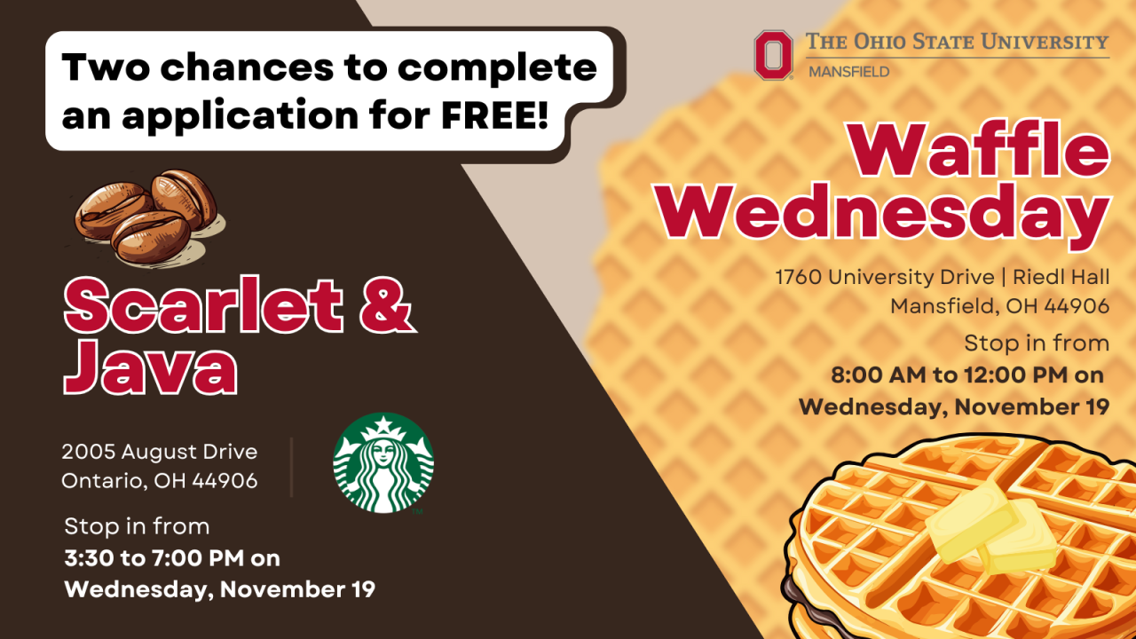 graphic with information for upcoming events